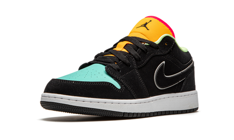 Jordan 1 Low Black Aurora Green Laser Orange