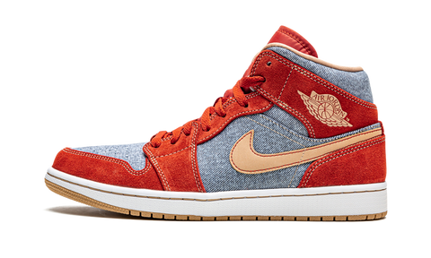 Jordan 1 Mid Denim Red